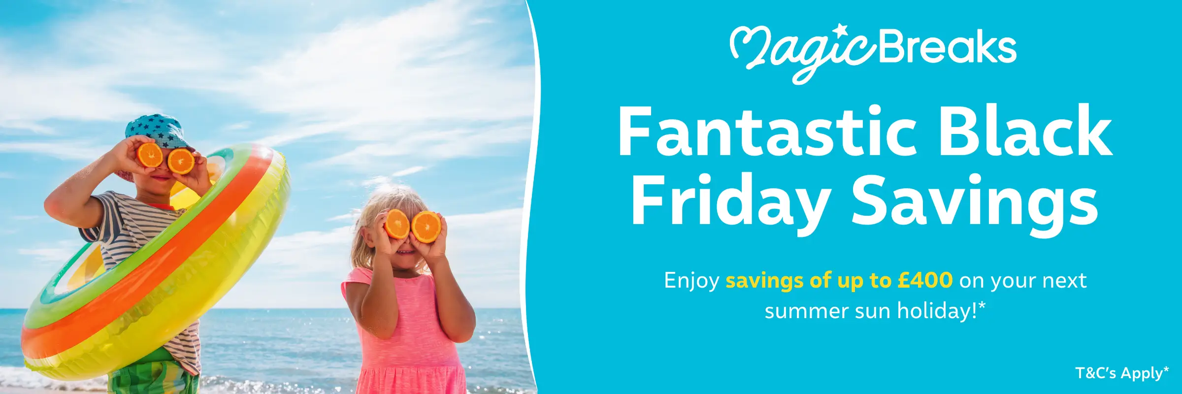 MagicBreaks Black Friday Savings carousel banner