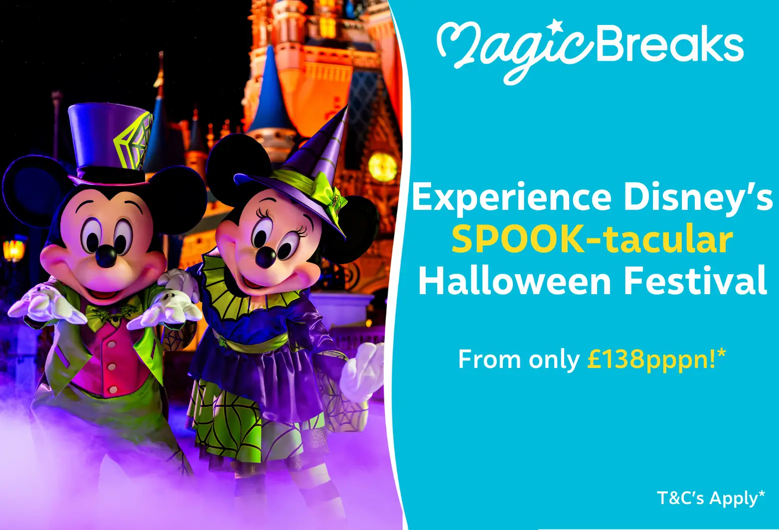 MagicBreaks HALLOWEEN £138 pppn carousel banner