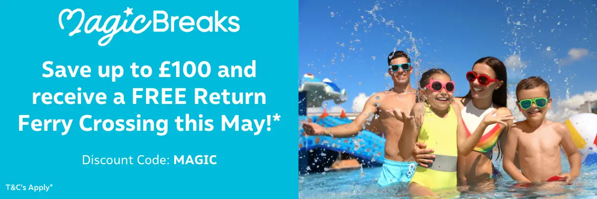 MagicBreaks  Save up to £100, PLUS a FREE Return Ferry Crossing! carousel banner