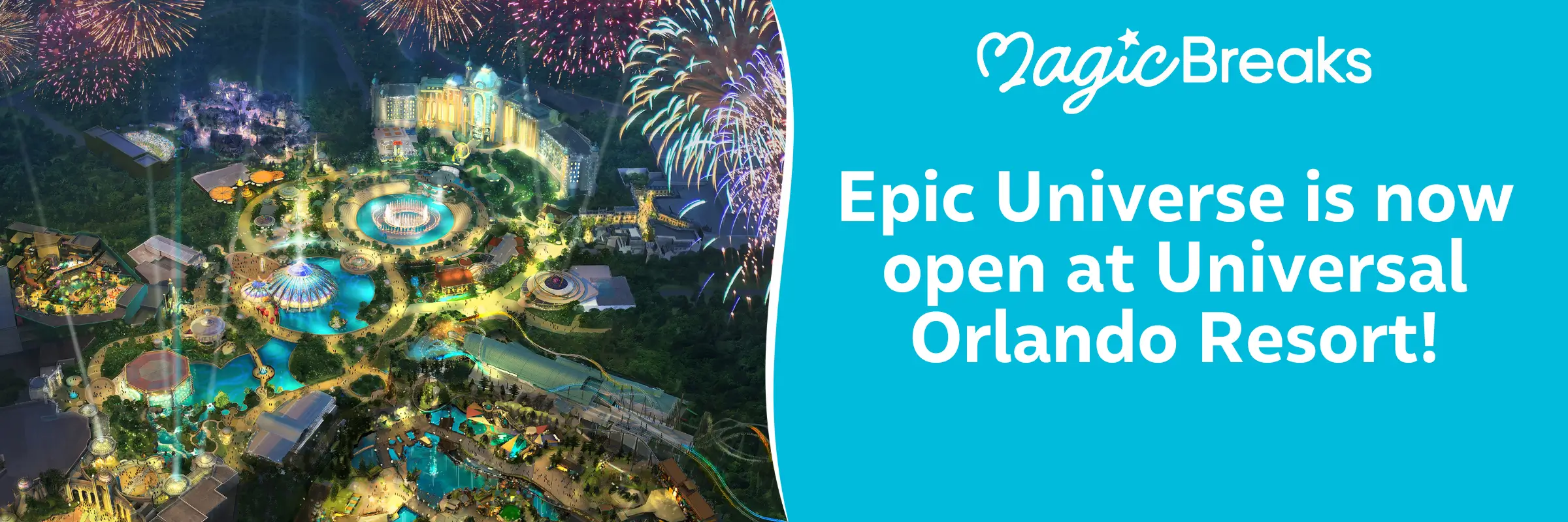 MagicBreaks Epic Universe carousel banner