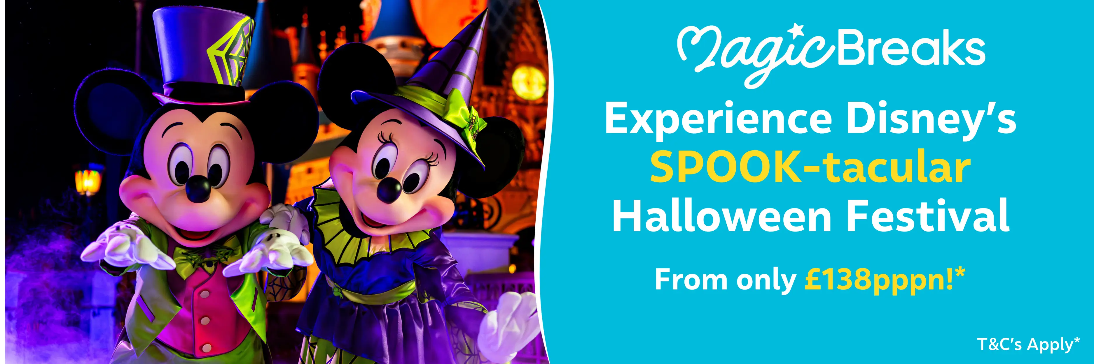 MagicBreaks HALLOWEEN £138 pppn carousel banner