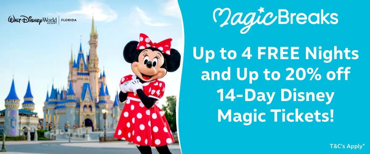 MagicBreaks WDW Free Nights and Discounted Tickets carousel banner