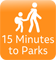 15 Mins Walking distance to the parks hotel facility icon