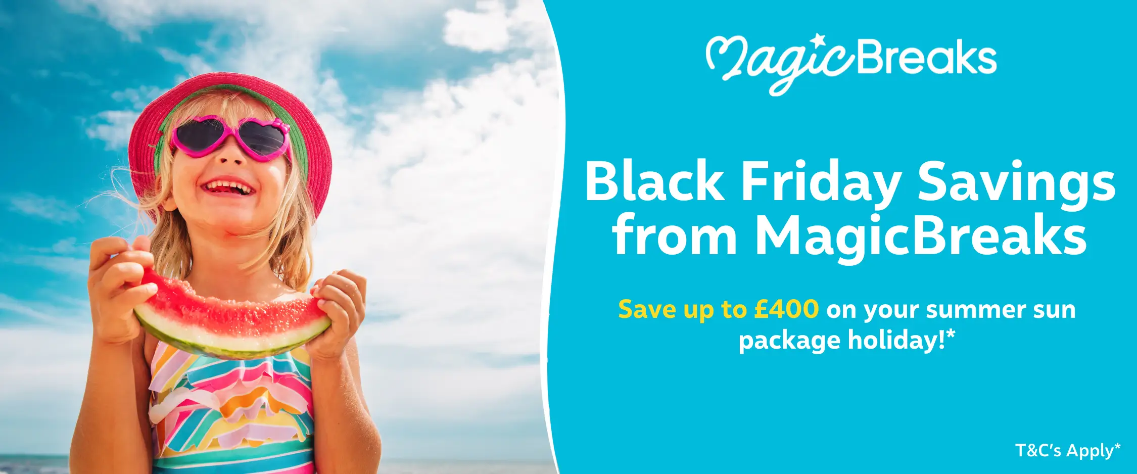 MagicBreaks Summer Sun Black Friday Offer carousel banner