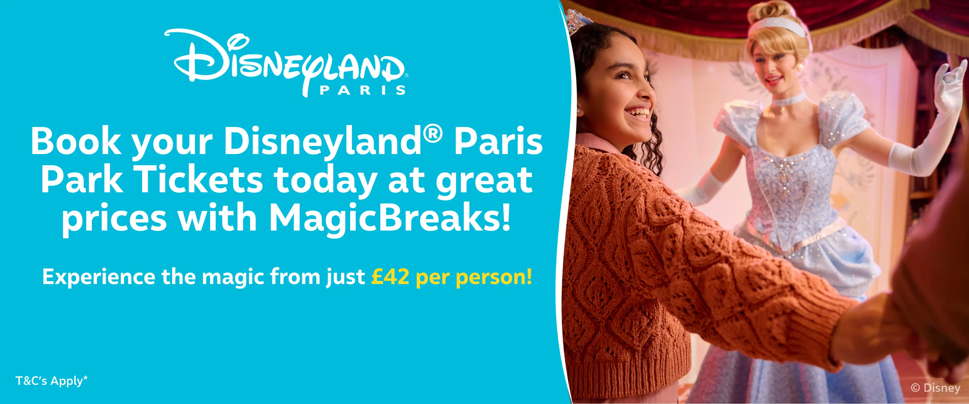 MagicBreaks £42pp Ticket offer DLP carousel banner