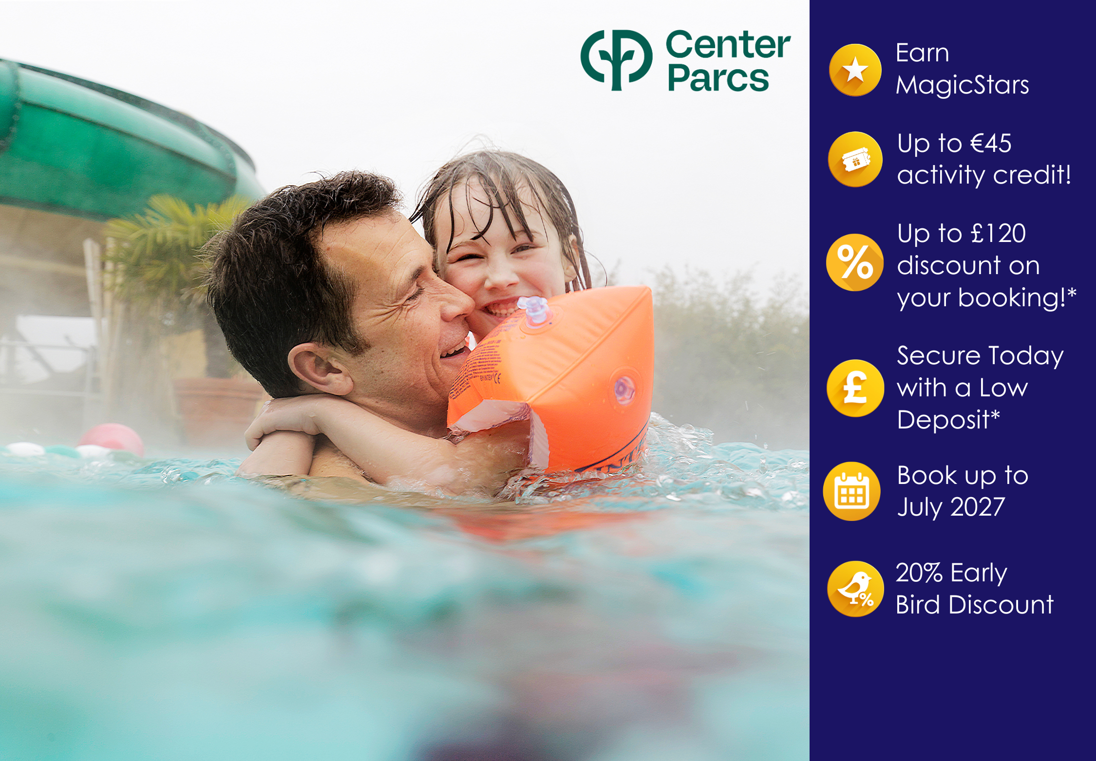MagicBreaks Last-Minute Summer Breaks to Center Parcs Europe carousel banner
